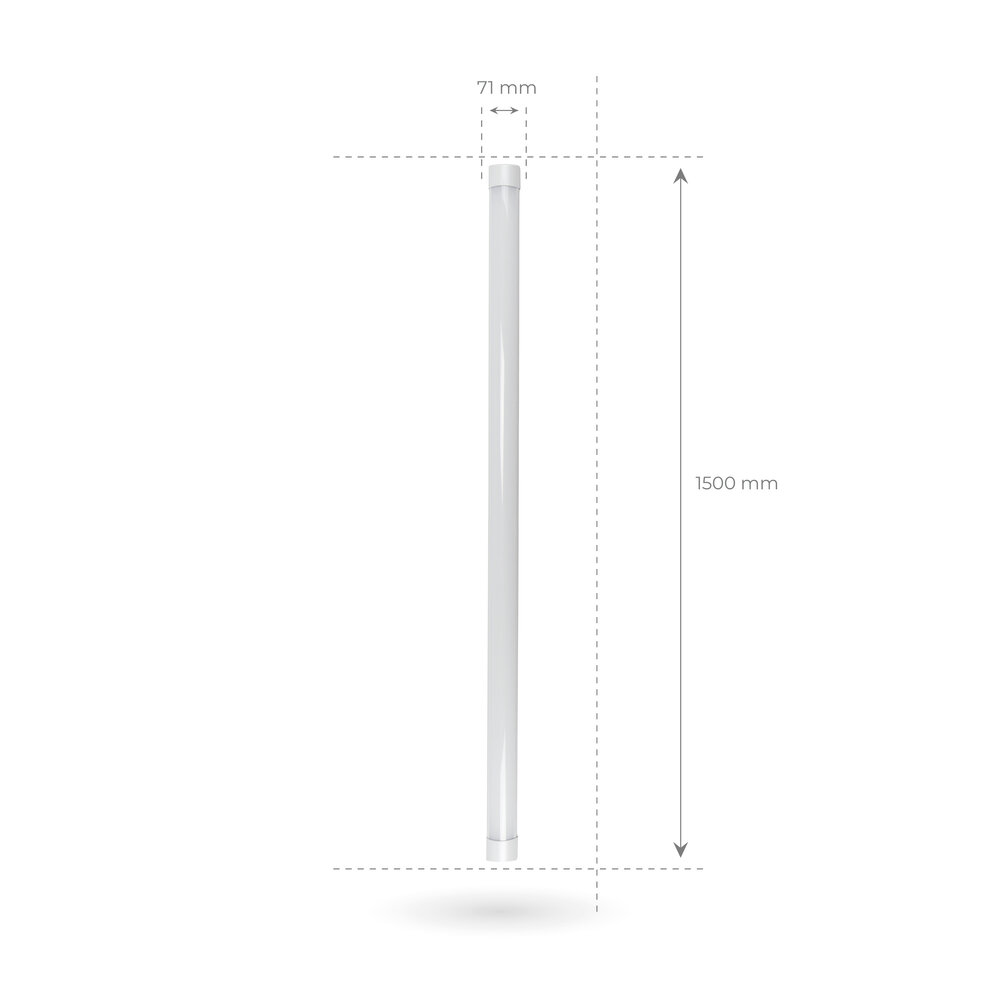 Ledvion 2x 5ft LED Batten - Samsung LED - 40W - 5600lm - 4000K - Cool White - Twin - Slimline - 5 Year Warranty