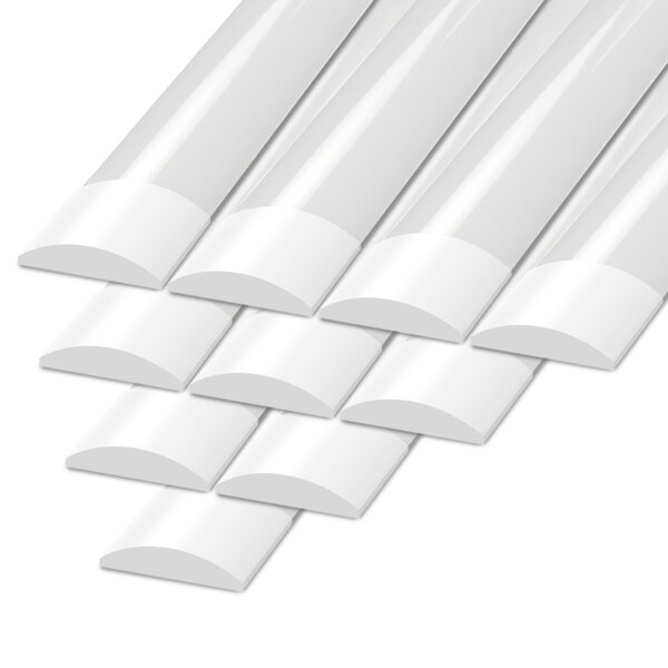 Ledvion 10x 5ft LED Batten - Samsung LED - 40W - 5600lm - 4000K - Cool White - Twin - Slimline - 5 Year Warranty