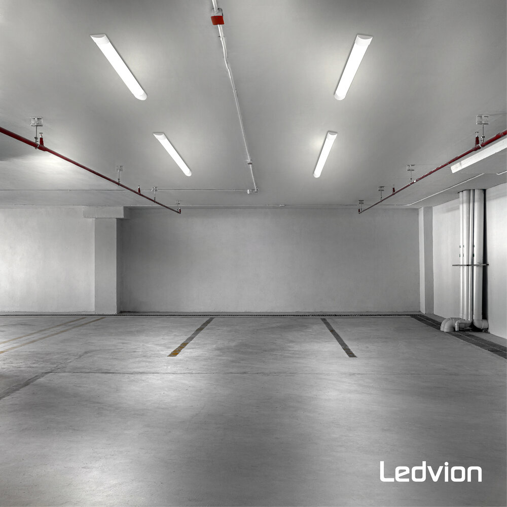 Ledvion 2x 4ft LED Batten - Samsung LED - 30W - 4200lm - 6500K - Daylight - Twin - Slimline - 5 Year Warranty