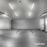 Ledvion 2x 4ft LED Batten - Samsung LED - 30W - 4200lm - 6500K - Daylight - Twin - Slimline - 5 Year Warranty
