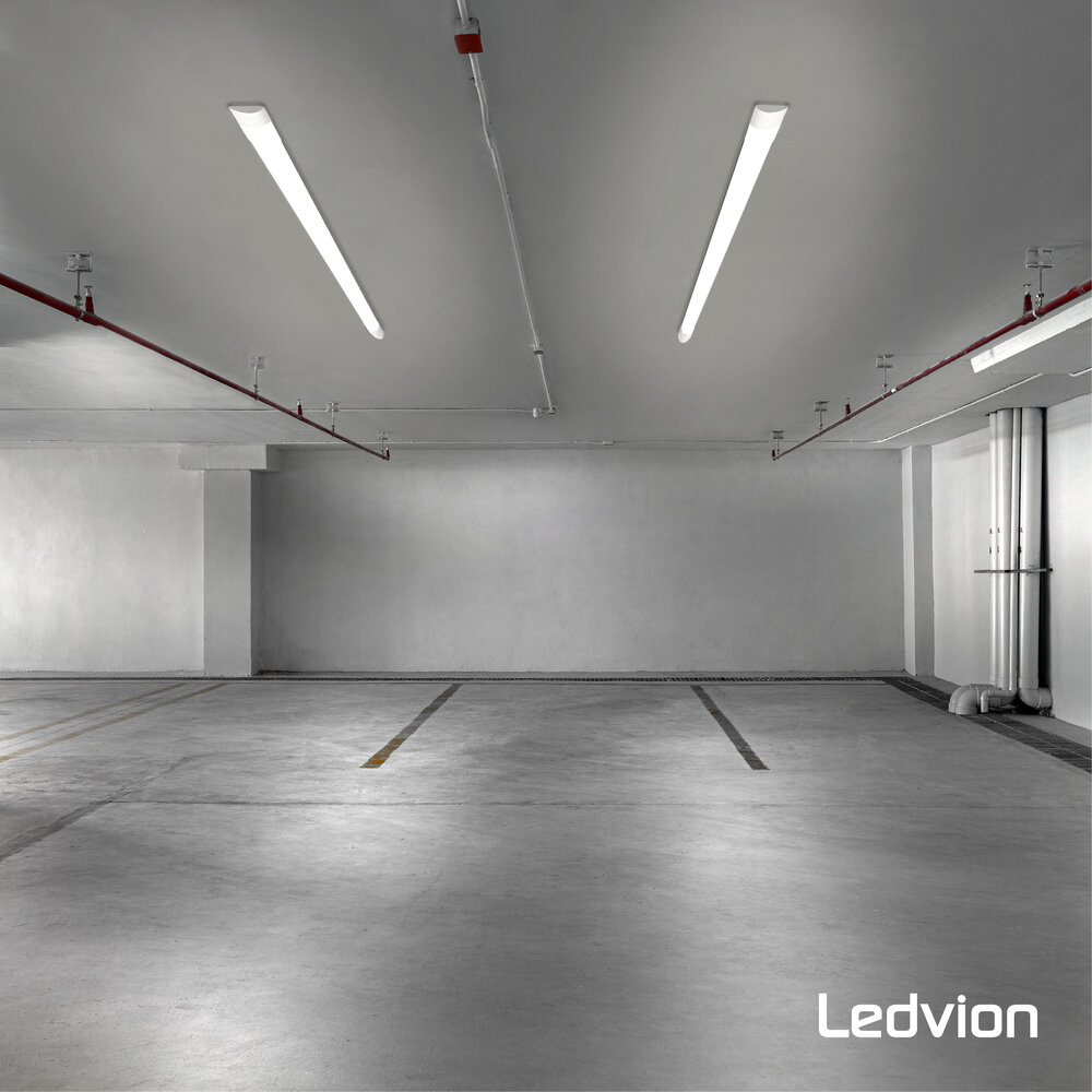 Ledvion 10x 5ft LED Batten - Samsung LED - 40W - 5600lm - 6500K - Daylight - Twin - Slimline - 5 Year Warranty