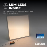 Ledvion Lumileds LED Panel 60x60 - 36W - 3000K - 117Lm/W - UGR <22 - 5 Years Warranty