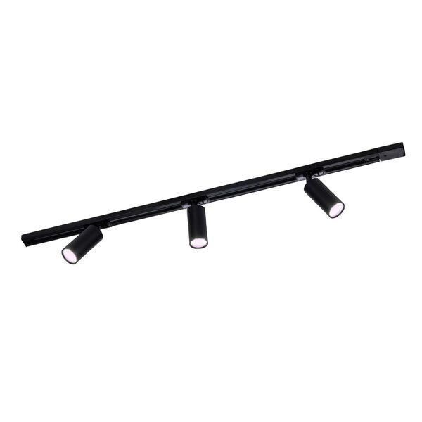 Ledvion 1m Smart LED Track Lighting - 3 Track Spotlights - 4.9W - RGB+CCT - Dimmable - Black - Single Circuit