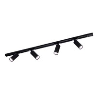 Ledvion 1m Smart LED Track Lighting - 4 Track Spotlights - 4.9W - RGB+CCT - Dimmable - Black - Single Circuit