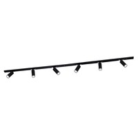 Ledvion 2m Smart LED Track Lighting - 6 Track Spotlights - 4.9W - RGB+CCT - Dimmable - Black - Single Circuit