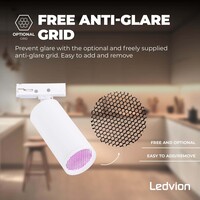 Ledvion 1m Smart LED Track Lighting - 3 Track Spotlights - 4.9W - RGB+CCT - Dimmable - White - Single Circuit