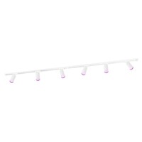 Ledvion 2m Smart LED Track Lighting - 6 Track Spotlights - 4.9W - RGB+CCT - Dimmable - White - Single Circuit