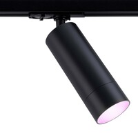 Ledvion 1m Smart LED Track Lighting - 3 Track Spotlights - 4.9W - RGB+CCT - Dimmable - Black - Single Circuit