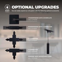Ledvion 2m Smart LED Track Lighting - 5 Track Spotlights - 4.9W - RGB+CCT - Dimmable - Black - Single Circuit