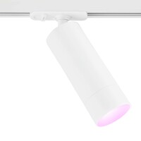 Ledvion 1m Smart LED Track Lighting - 3 Track Spotlights - 4.9W - RGB+CCT - Dimmable - White - Single Circuit