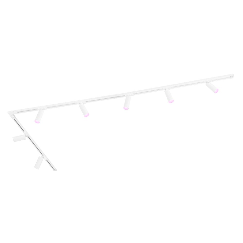Ledvion 3m Smart LED Track Lighting - 7 Track Spotlights - 4.9W - RGB+CCT - Dimmable - White - Single Circuit