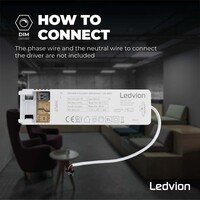 Ledvion LED Driver Dimmable for LED Panels 0-10V - Suitable for LV60001_2 to LV60006_2