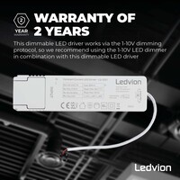 Ledvion LED Driver Dimmable for LED Panels 0-10V - Suitable for LV60001_2 to LV60006_2