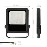 Ledvion LED Floodlight 50W – Philips Lumileds - 4000K - 6750 Lumen – Asymmetrical - 5 Year warranty