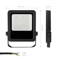 Ledvion LED Floodlight 50W – Philips Lumileds - 6000K - 6750 Lumen – Asymmetrical - 5 Year warranty