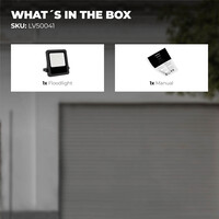 Ledvion LED Floodlight 50W – Philips Lumileds - 6000K - 6750 Lumen – Asymmetrical - 5 Year warranty