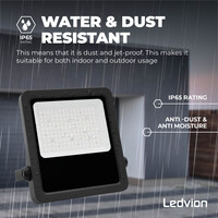 Ledvion LED Floodlight 100W – Philips Lumileds - 6000K - 14.000 Lumen – Asymmetrical - 5 Year warranty