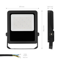 Ledvion LED Floodlight 100W – Philips Lumileds - 6000K - 14.000 Lumen – Asymmetrical - 5 Year warranty
