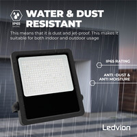 Ledvion LED Floodlight 150W – Philips Lumileds - 6000K - 21.000 Lumen – Asymmetrical - 5 Year warranty