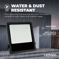 Ledvion LED Floodlight 200W – Philips Lumileds - 6000K - 28.000 Lumen – Asymmetrical - 5 Year warranty
