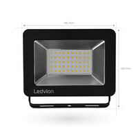 Ledvion LED Floodlight 50W - Osram LED - IP65 - 6500K - 6000 Lumen - 5 Year Warranty