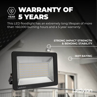 Ledvion LED Floodlight 100W - Osram LED - IP65 - 4000K - 12.000 Lumen - 5 Year Warranty