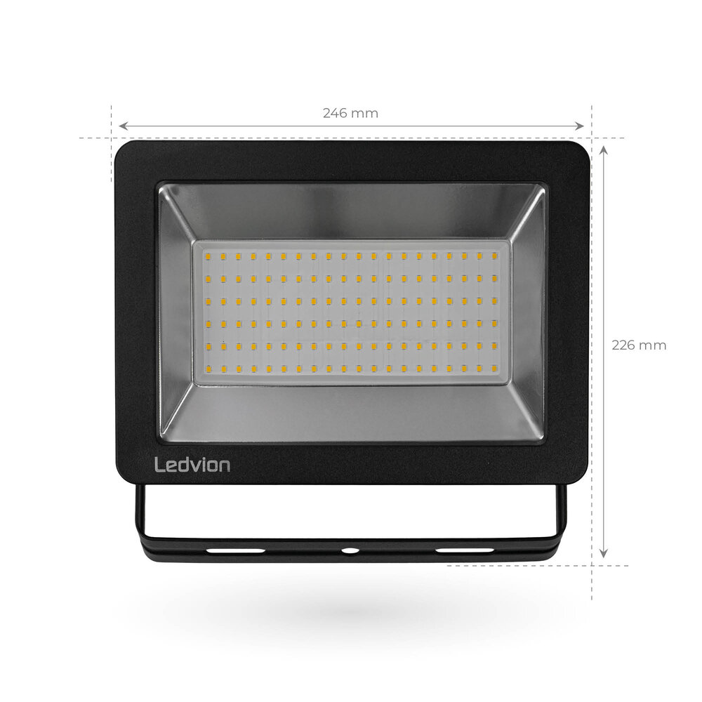 Ledvion LED Floodlight 100W - Osram LED - IP65 - 4000K - 12.000 Lumen - 5 Year Warranty