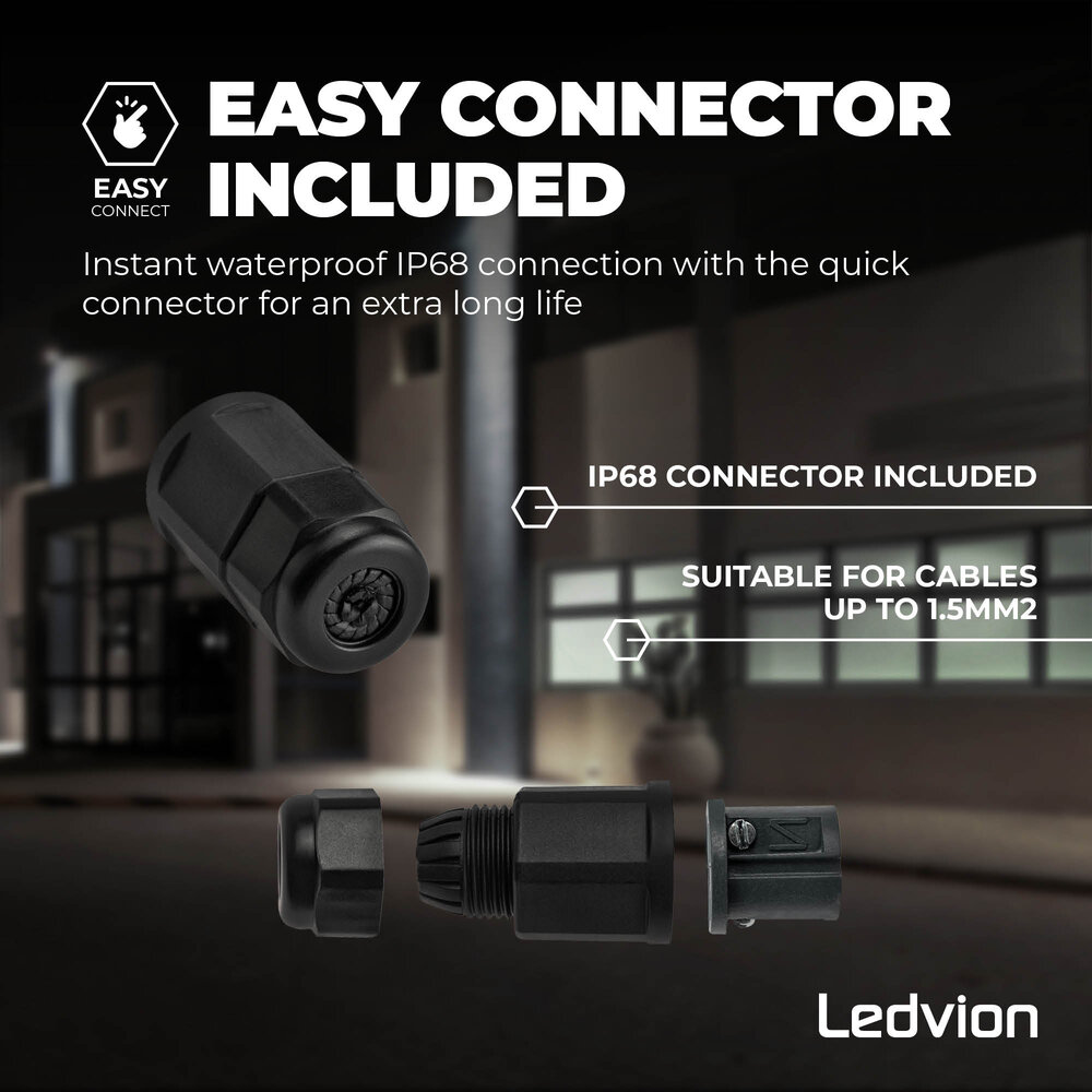 Ledvion LED Floodlight With PIR Sensor - 150W - Osram LED - IP65 - 4000K - 18.000 Lumen - 5 Year Warranty