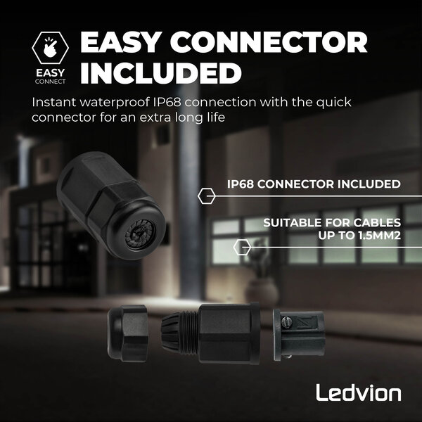 Ledvion LED Floodlight With PIR Sensor - 100W - Osram LED - IP65 - 6500K - 12.000 Lumen - 5 Year Warranty