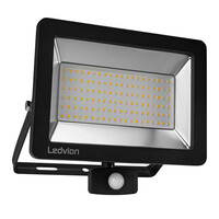 Ledvion LED Floodlight With PIR Sensor - 100W - Osram LED - IP65 - 4000K - 12.000 Lumen - 5 Year Warranty