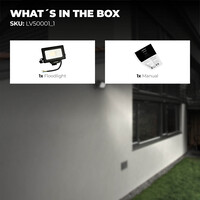Ledvion LED Floodlight 10W - Osram LED - IP65 - 4000K - Cool White - 1100 Lumen
