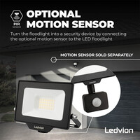 Ledvion LED Floodlight 30W - Osram LED - IP65 - 6500K - Daylight - 3600 Lumen