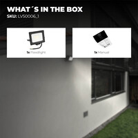 Ledvion LED Floodlight 30W - Osram LED - IP65 - 6500K - Daylight - 3600 Lumen