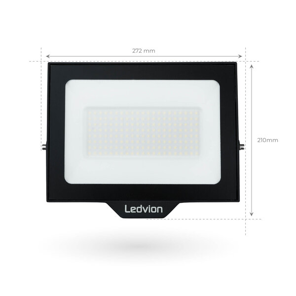 Ledvion LED Floodlight 100W - Osram LED - IP65 - 4000K - Cool White - 12.000 Lumen