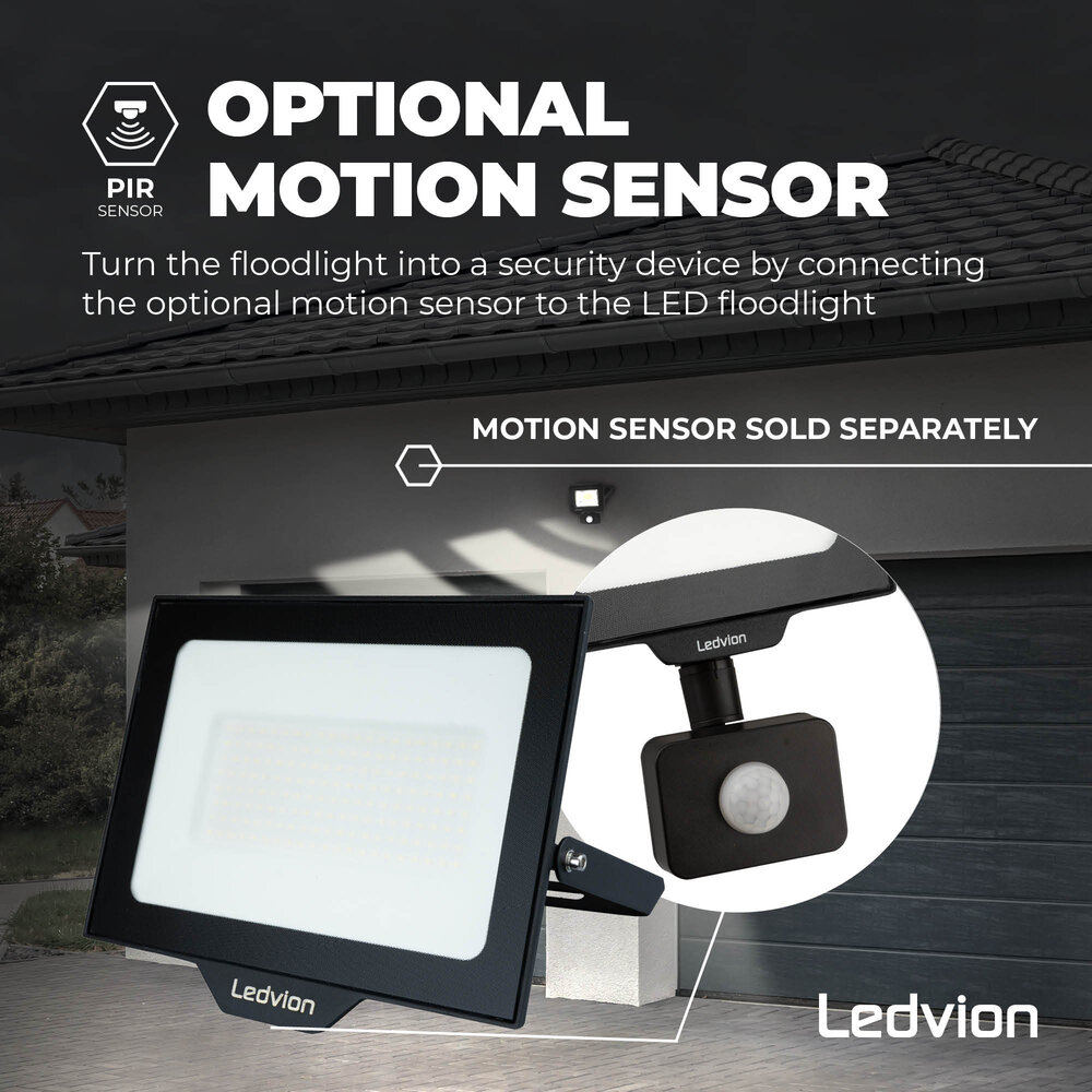 Ledvion LED Floodlight 200W - Osram LED - IP65 - 6500K - Daylight - 24.000 Lumen