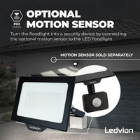 Ledvion LED Floodlight 200W - Osram LED - IP65 - 6500K - Daylight - 24.000 Lumen