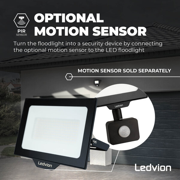 Ledvion LED Floodlight 200W - Osram LED - IP65 - 6500K - Daylight - 24.000 Lumen