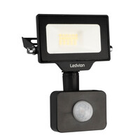 Ledvion LED Floodlight With PIR Sensor - 10W - Osram LED - IP65 - 4000K - 1100 Lumen - Outdoor Security Lights