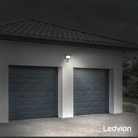 Ledvion LED Floodlight With PIR Sensor - 50W - Osram LED - IP65 - 4000K - 6000 Lumen - Outdoor Security Lights