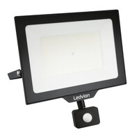 Ledvion LED Floodlight With PIR Sensor - 150W - Osram LED - IP65 - 4000K - 18.000 Lumen - Outdoor Security Lights