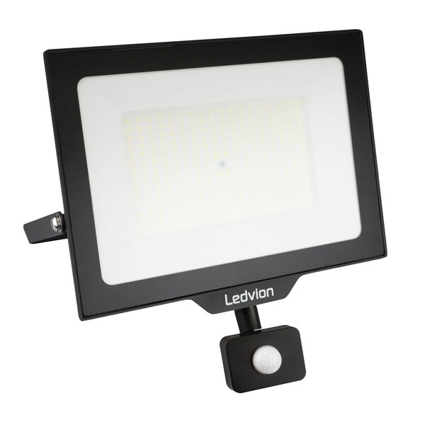 Ledvion LED Floodlight With PIR Sensor - 150W - Osram LED - IP65 - 4000K - 18.000 Lumen - Outdoor Security Lights