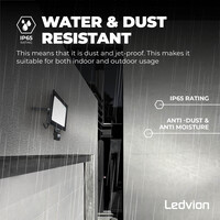 Ledvion LED Floodlight With PIR Sensor - 150W - Osram LED - IP65 - 4000K - 18.000 Lumen - Outdoor Security Lights