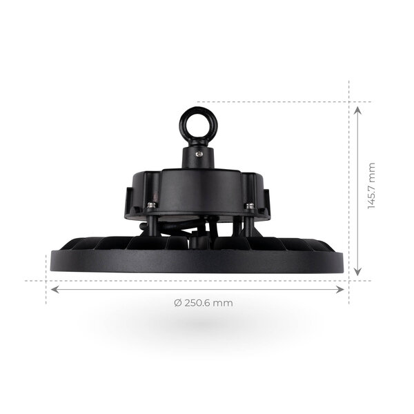 Ledvion LED High Bay 100W - 5 Year Warranty - 6000K - IP65 - Dimmable - 180lm/W - 120° - Sosen Driver