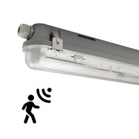 Ledvion 2ft LED Batten with PIR Sensor - T8 Fixture - IP65 - Single - Non Corrosive - Suitable for 1x LED Tube