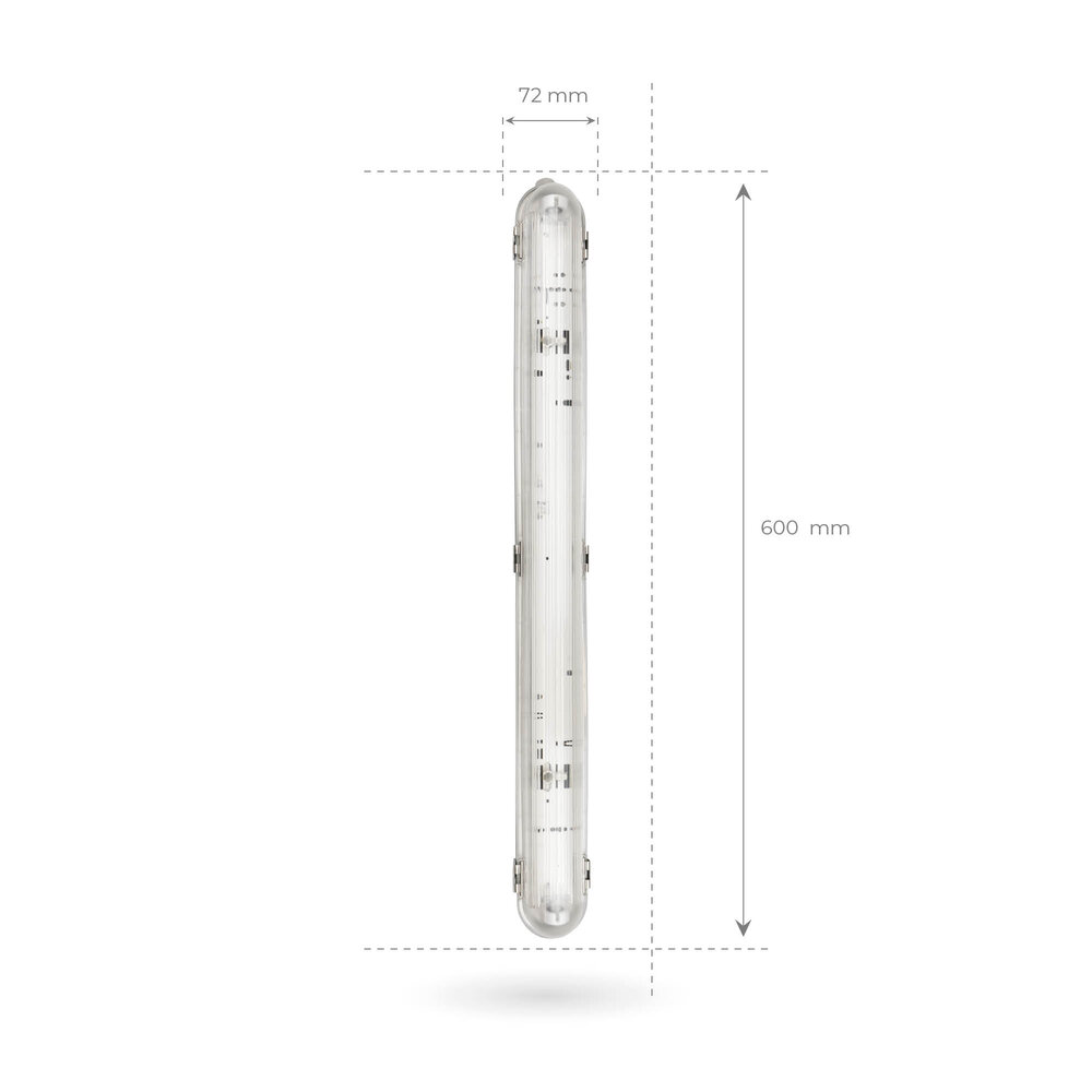 Ledvion 2ft LED Batten with PIR Sensor - T8 Fixture - IP65 - Single - Non Corrosive - Suitable for 1x LED Tube