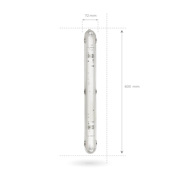 Ledvion 2ft LED Batten with PIR Sensor - T8 Fixture - IP65 - Single - Non Corrosive - Suitable for 1x LED Tube