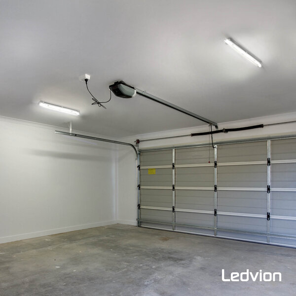 Ledvion 2ft LED Batten with PIR Sensor - 7W - 6500K - Daylight - T8 Fixture - IP65 - Single - Non Corrosive