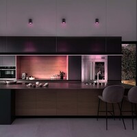 Ledvion Smart LED Single Ceiling Spotlight - 4.9W - RGB+CCT - Dimmable - Adjustable - Modern - Round - Surface Mount Downlight - Black