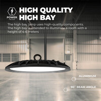 Ledvion LED High Bay 100W - Osram LED - 3000K - IP65 - 110lm/W - 90° - 2 Year Warranty