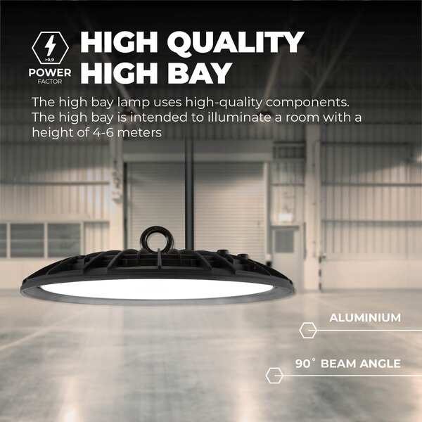 Ledvion LED High Bay 100W - Osram LED - 3000K - IP65 - 110lm/W - 90° - 2 Year Warranty